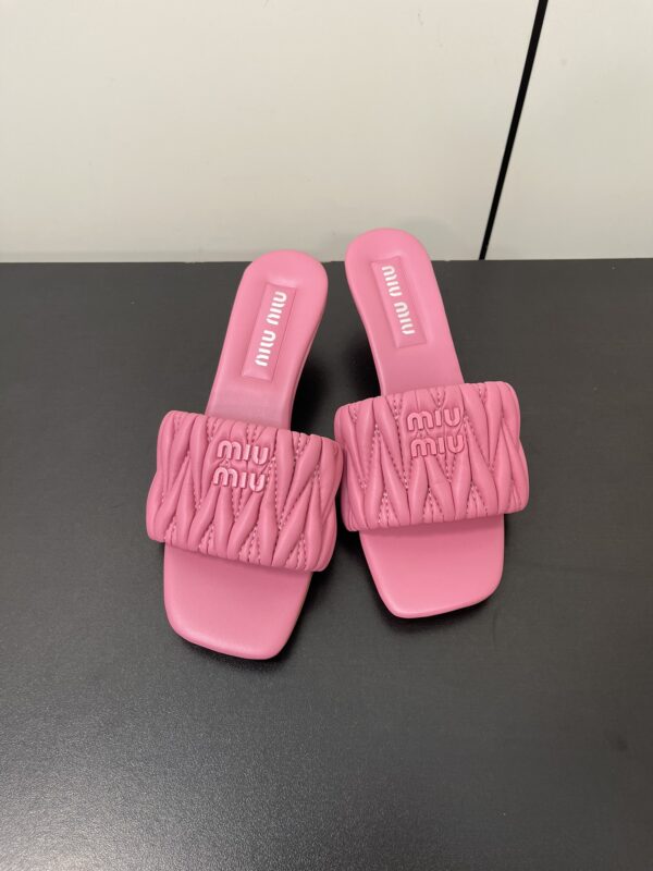 Miu Miu - Matelassé Nappa Leather Slides