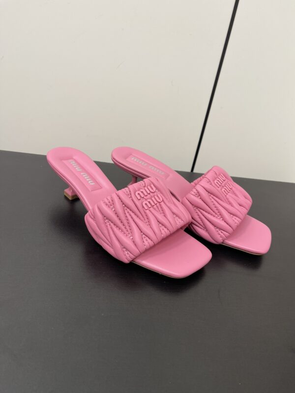Miu Miu - Matelassé Nappa Leather Slides