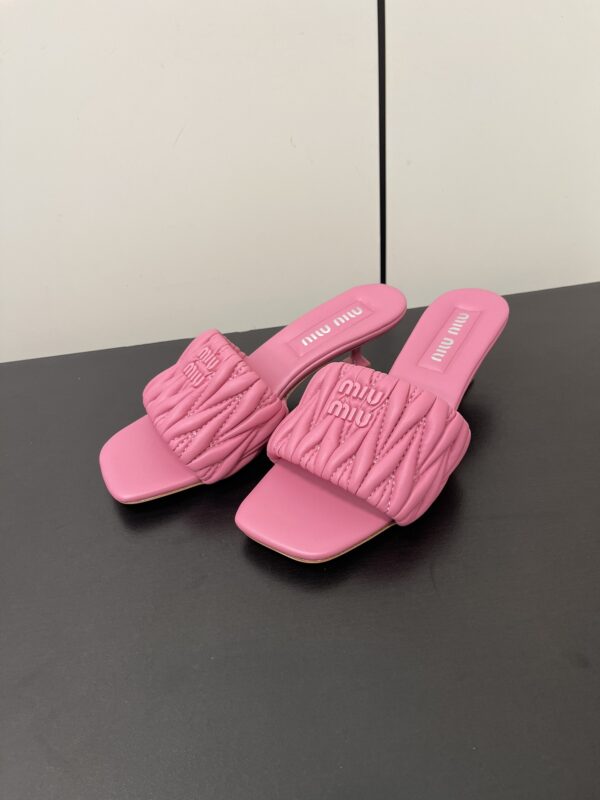 Miu Miu - Matelassé Nappa Leather Slides