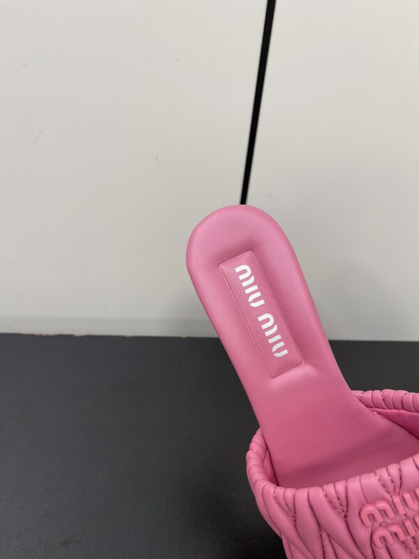 Miu Miu - Matelassé Nappa Leather Slides
