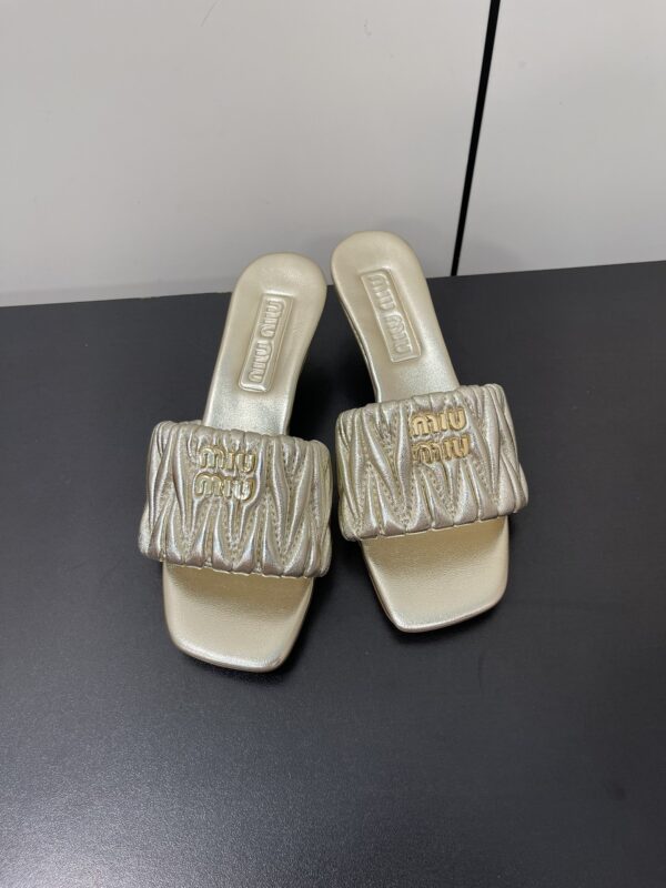 Miu Miu - Matelassé Nappa Leather Slides