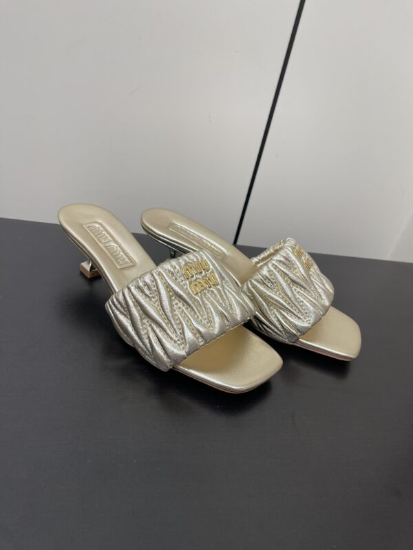 Miu Miu - Matelassé Nappa Leather Slides