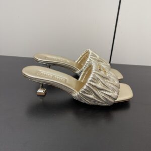 Miu Miu - Matelassé Nappa Leather Slides