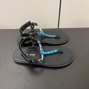 Miu Miu - Cotton Cord Thong Sandals
