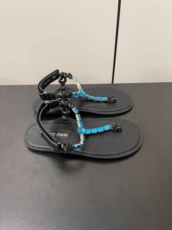 Miu Miu - Cotton Cord Thong Sandals