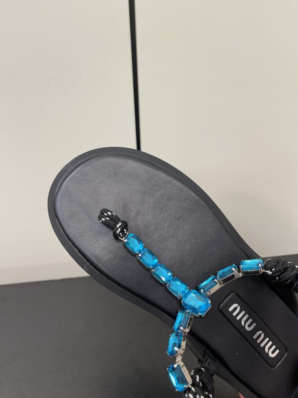 Miu Miu - Cotton Cord Thong Sandals
