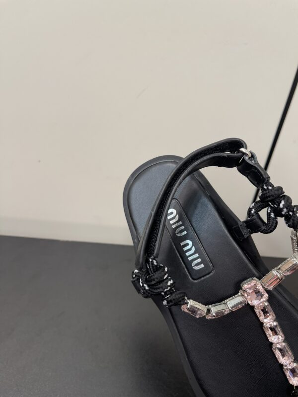Miu Miu - Cotton Cord Thong Sandals