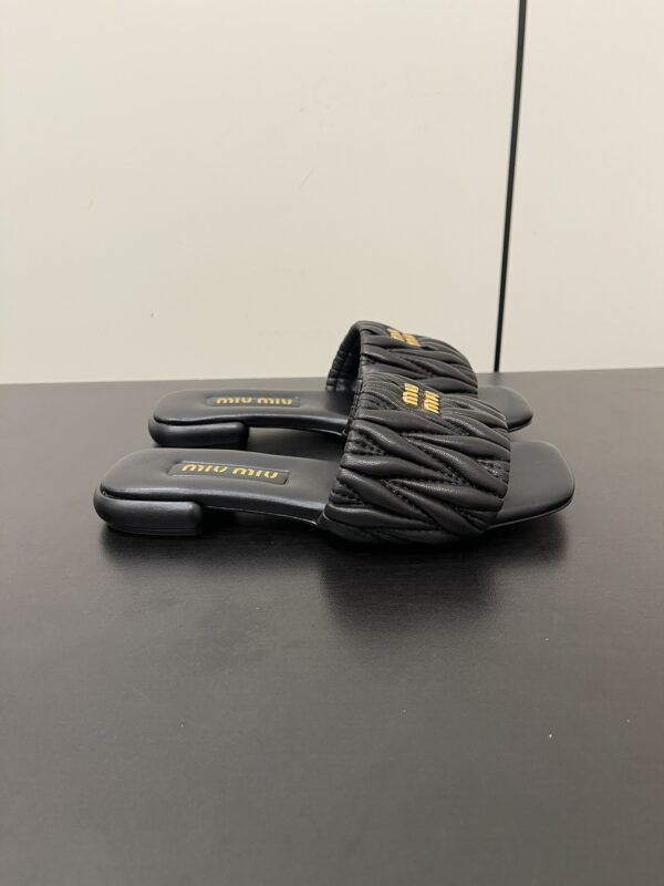 Miu Miu - Matelassé Nappa Leather Slides