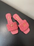 Miu Miu - Matelassé Nappa Leather Slides