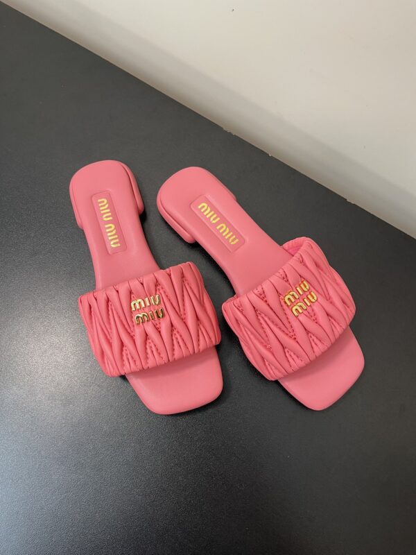 Miu Miu - Matelassé Nappa Leather Slides