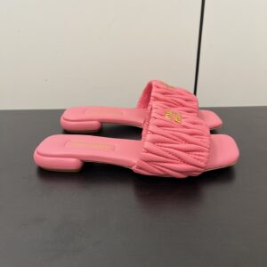 Miu Miu - Matelassé Nappa Leather Slides