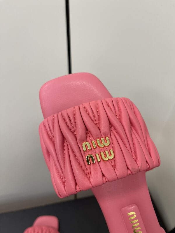 Miu Miu - Matelassé Nappa Leather Slides