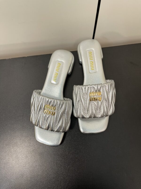 Miu Miu - Matelassé Nappa Leather Slides