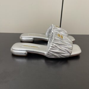 Miu Miu - Matelassé Nappa Leather Slides