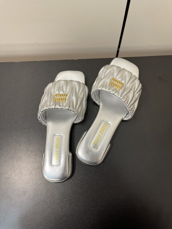 Miu Miu - Matelassé Nappa Leather Slides
