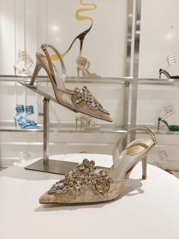 Rene Caovilla – High-Heeled Slingbacks Veneziana 75