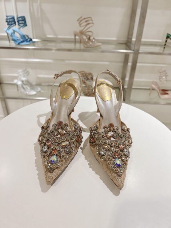 Rene Caovilla – High-Heeled Slingbacks Veneziana 75