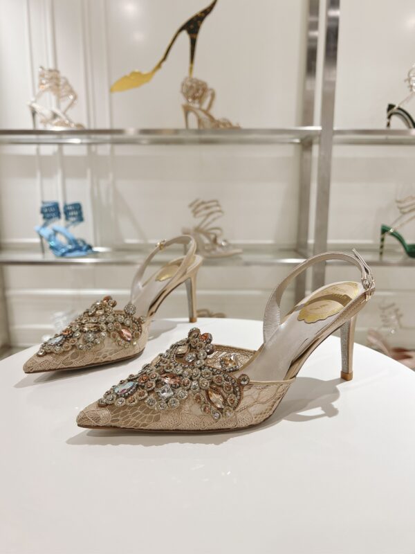Rene Caovilla – High-Heeled Slingbacks Veneziana 75