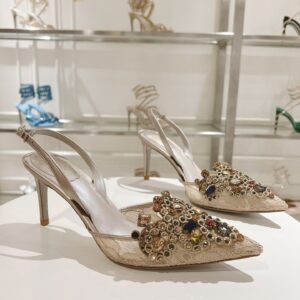 Rene Caovilla – High-Heeled Slingbacks Veneziana 75