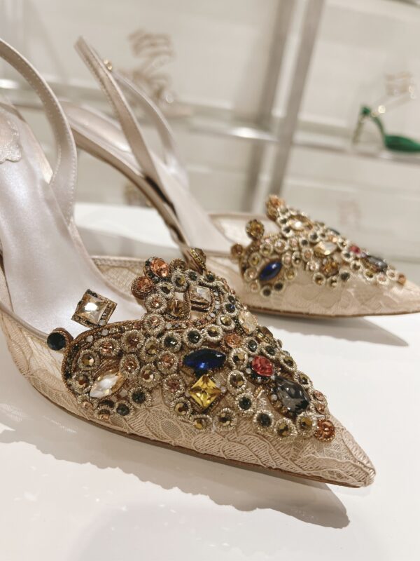 Rene Caovilla – High-Heeled Slingbacks Veneziana 75