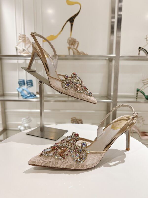 Rene Caovilla – High-Heeled Slingbacks Veneziana 75