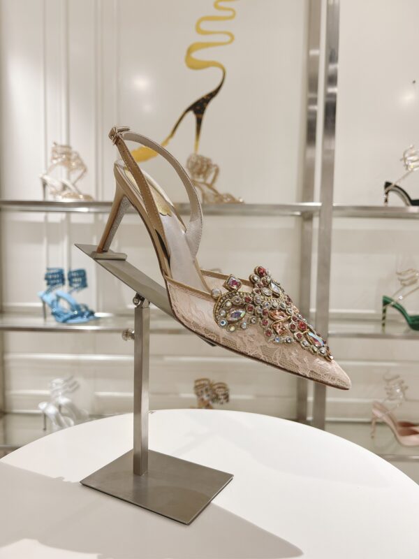 Rene Caovilla – High-Heeled Slingbacks Veneziana 75