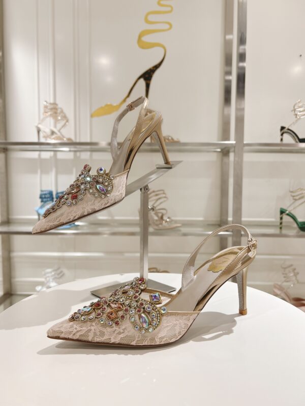 Rene Caovilla – High-Heeled Slingbacks Veneziana 75