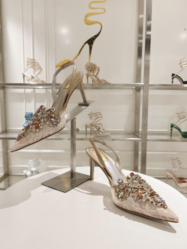 Rene Caovilla – High-Heeled Slingbacks Veneziana 75