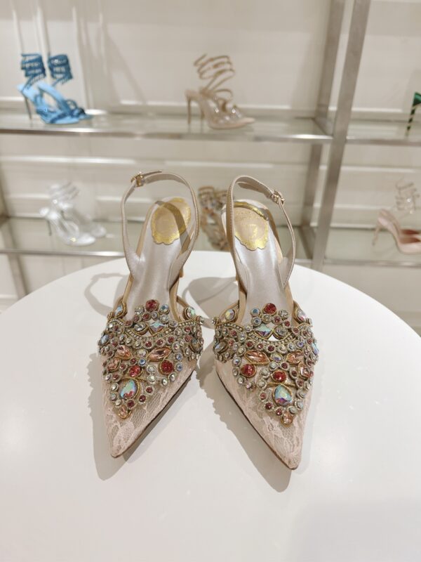 Rene Caovilla – High-Heeled Slingbacks Veneziana 75