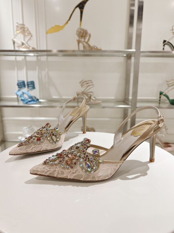 Rene Caovilla – High-Heeled Slingbacks Veneziana 75