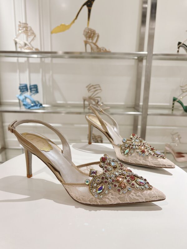 Rene Caovilla – High-Heeled Slingbacks Veneziana 75