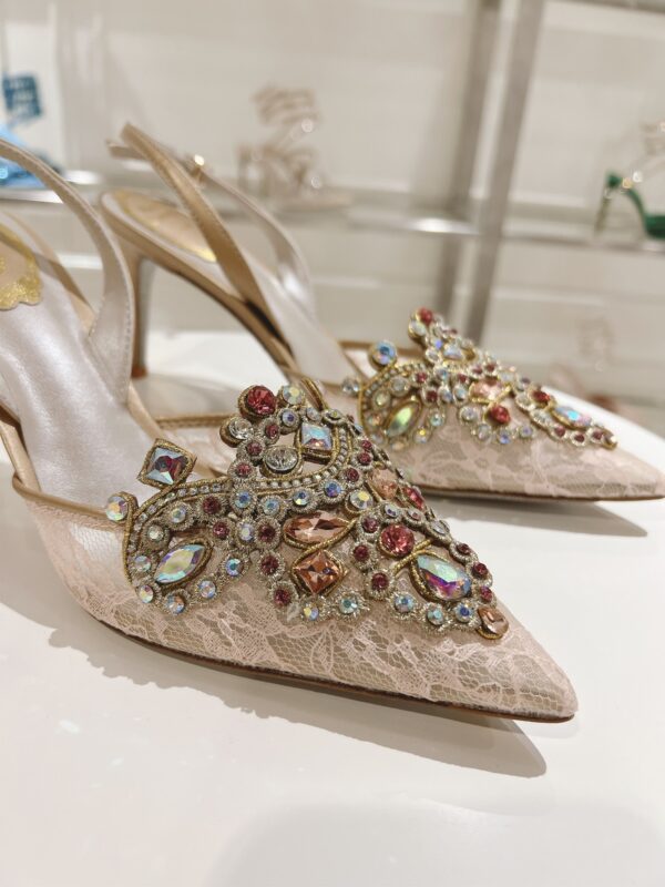 Rene Caovilla – High-Heeled Slingbacks Veneziana 75