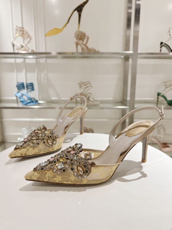 Rene Caovilla – High-Heeled Slingbacks Veneziana 75