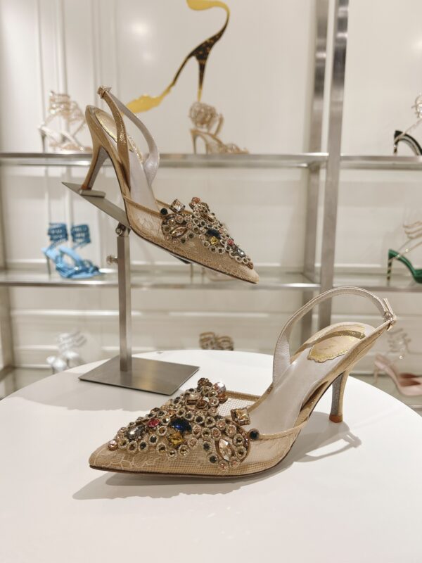 Rene Caovilla – High-Heeled Slingbacks Veneziana 75