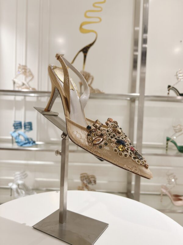 Rene Caovilla – High-Heeled Slingbacks Veneziana 75