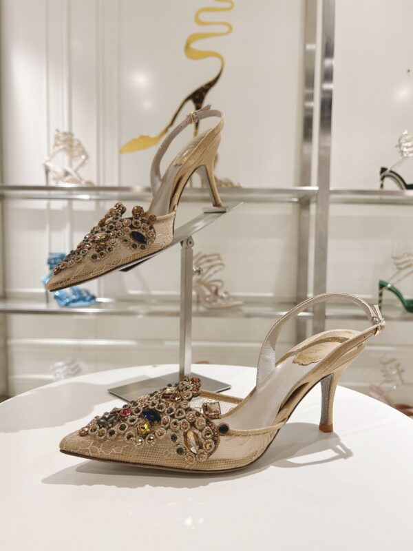 Rene Caovilla – High-Heeled Slingbacks Veneziana 75