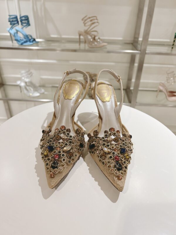 Rene Caovilla – High-Heeled Slingbacks Veneziana 75