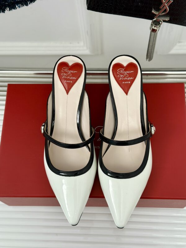 Roger Vivier - Mary Jane Virgule Mules in Patent Leather