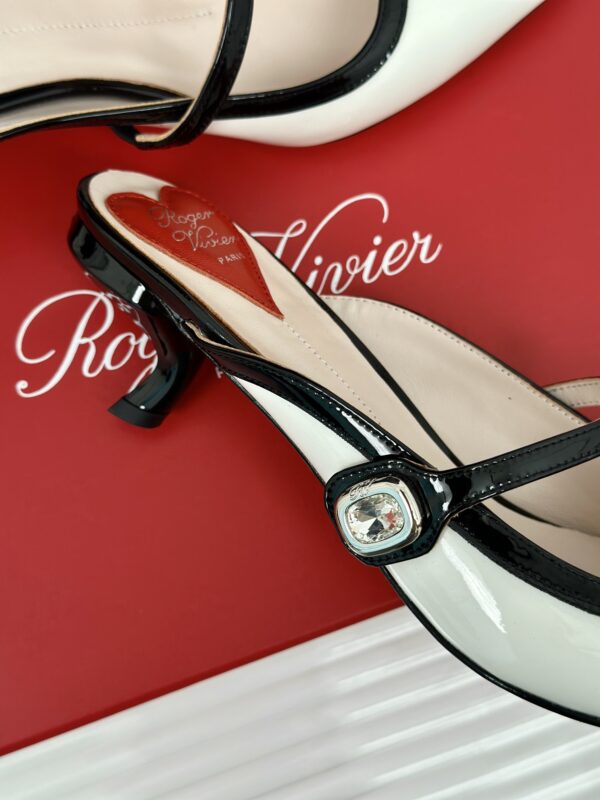 Roger Vivier - Mary Jane Virgule Mules in Patent Leather
