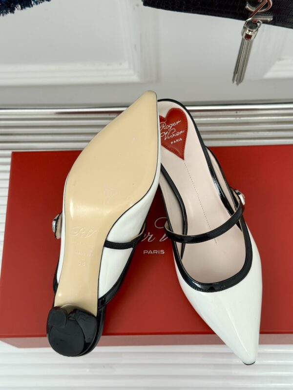Roger Vivier - Mary Jane Virgule Mules in Patent Leather