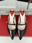 Roger Vivier - Mary Jane Virgule Mules in Patent Leather