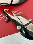 Roger Vivier - Mary Jane Virgule Mules in Patent Leather