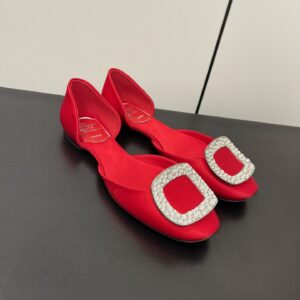 Roger Vivier - Chips Crystal Strass Buckle D'Orsay Flats