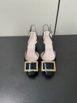Roger Vivier - Patent Leather Metal Buckle Trumpet Slingback Pumps