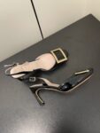 Roger Vivier - Patent Leather Metal Buckle Trumpet Slingback Pumps