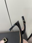 Roger Vivier - Patent Leather Metal Buckle Trumpet Slingback Pumps