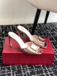 Roger Vivier - Trompette Metal Buckle Mules in Patent Leather