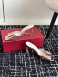 Roger Vivier - Trompette Metal Buckle Mules in Patent Leather