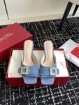 Roger Vivier - Très Vivier Strass Buckle Mules in Patent Leather