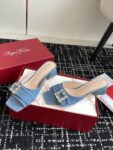 Roger Vivier - Très Vivier Strass Buckle Mules in Patent Leather